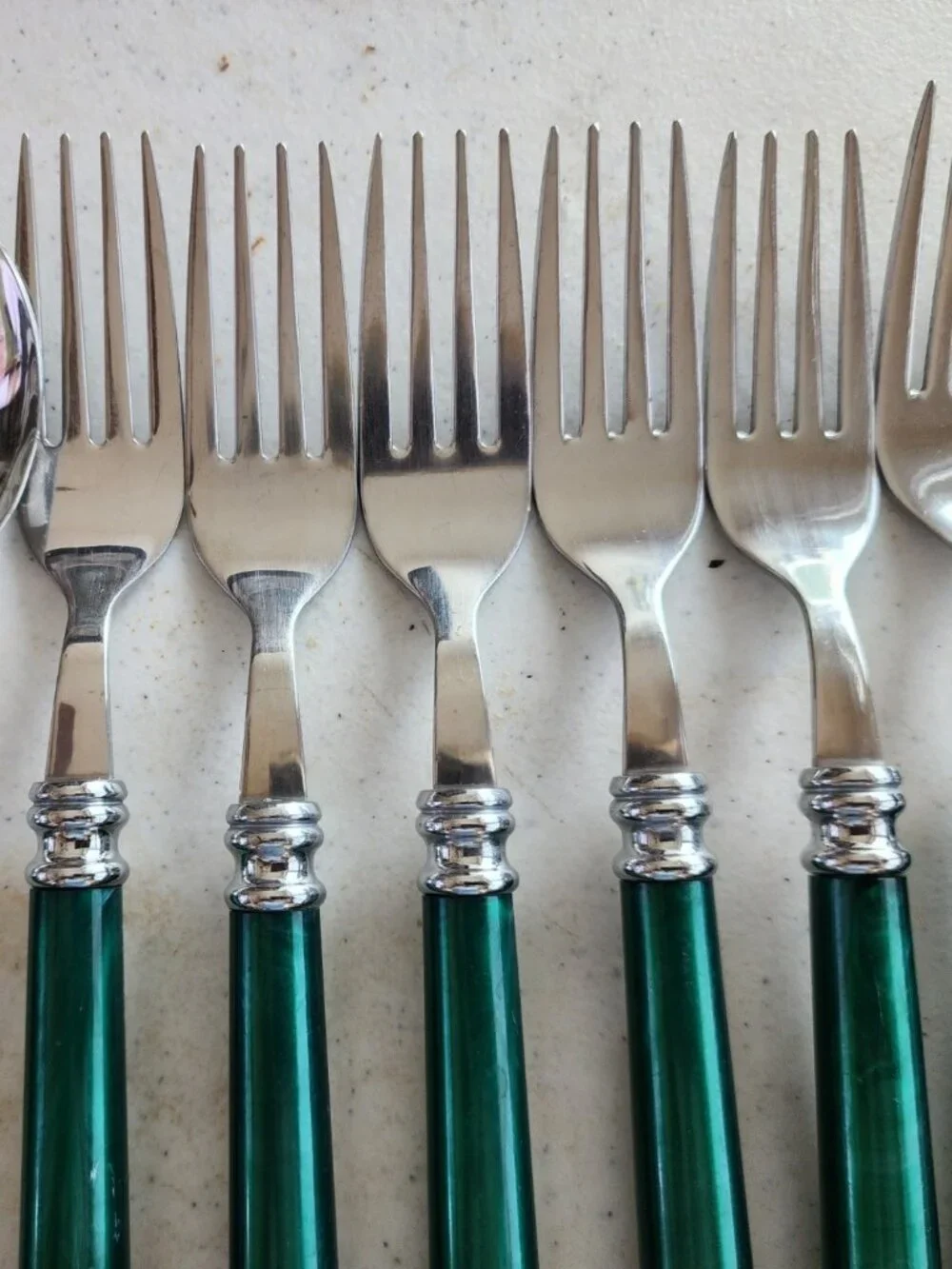 Arcadia Green Flatware Silverware 18/10 Stainless Steel Sheffield England